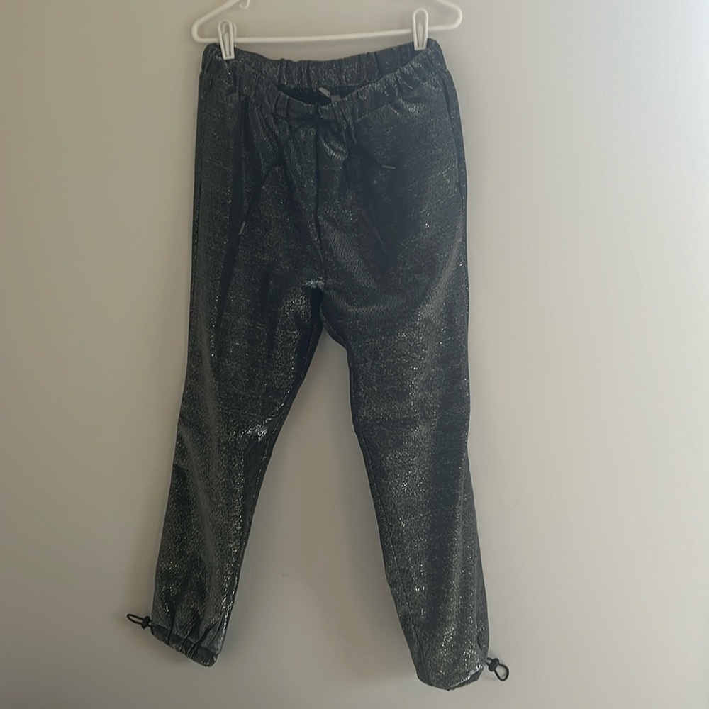 ASOS silver and black bungee track pant